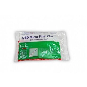 Шприц інсуліновий 1 мл U-40 BD Micro-Fine Plus 30G (0.30 x 8.0 мм)