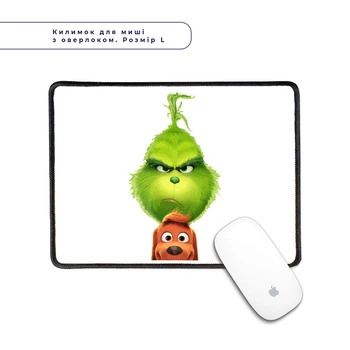 Коврик для мишки с оверлоком Гринч и Макс(Grinch & Max) (5962-3550-L) L