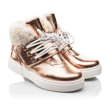Зимние ботинки на липучке Woopy Fashion 23 золотой (9202)