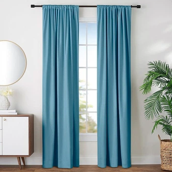 Комплект штор Lux Portiery Бархат-велюр Бирюзовый 150×250 см - 2 шт (В1146)