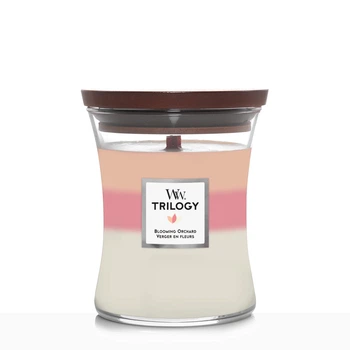 Ароматическая свеча с нежными нотами Woodwick Medium Trilogy Blooming Orchard 275 г