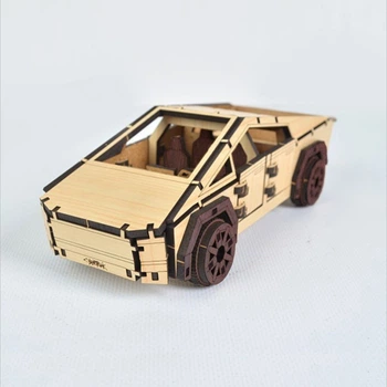 3Д конструктор 3DBRT Пікап Cyber Car 160 деталей Бежевий