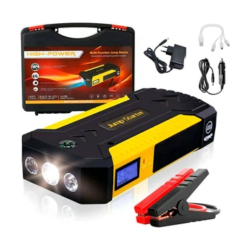 Пусковое устройство для аккумулятора автомобиля High Power Jump Starter TM19D 88000 мАч зарядка Power Bank для телефона и ноутбука с фонариком ЖК дисплей