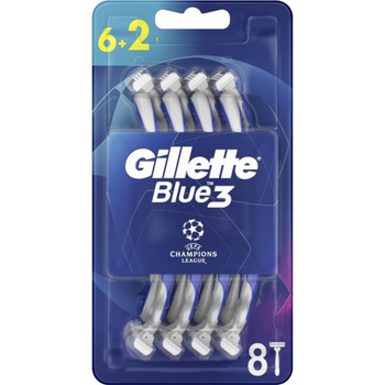 Одноразові станки для гоління чоловічі Gillette Blue 3, 8 шт.