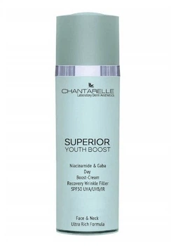 Chantarelle Niacinamide&Gaba Day Boost Cream SPF-50- дневной регенерирующий крем-бустер с SPF-50 c ниацинамидом и гамма-аминомасляной кислотой 50 мл