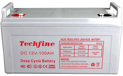 Аккумуляторная батарея Techfine DC12V 100AH