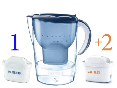 Фильтр-кувшин для воды BRITA Marella XL Memo MX 3.5 л. с 3-мя картриджами Brita Maxtra+ (синий)