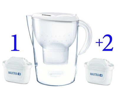 Фильтр-кувшин для воды BRITA Marella XL Memo MX 3.5 л. с тремя картриджами Brita Maxtra+ Pure Performance (белый)