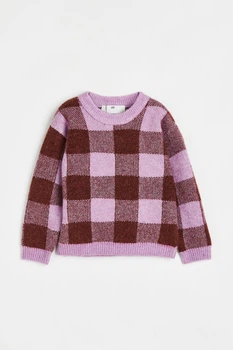 Джемпер бузковий в клітинку H&M 98-104см (400091371)