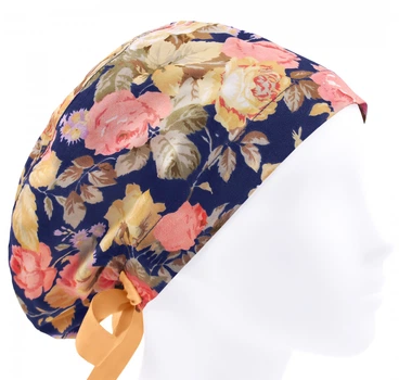 Медицинская шапочка женская HeadwearUniverse универсальная принт Винтажные розы