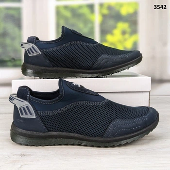 Кроссовки мокасины мужские Dago Style летние сетка синие 44 р (29 см) 3542