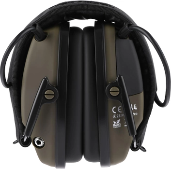 Тактичні захисні навушники 2E Pulse Pro Army Green NRR 22 dB активні (2E-TPE026ARGN)