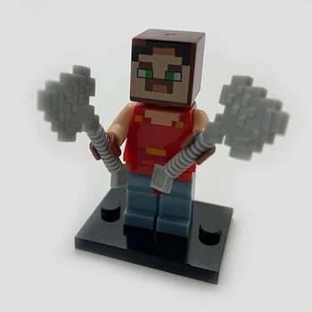 Конструктор фигурка iBlock Варвар с топорами Майнкрафт Barbarian Minecraft&nbsp;5 см