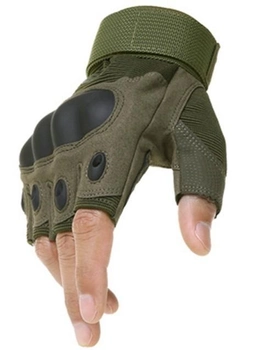 Тактичні рукавички з відкритими пальцями ASC BL-X12 Хакі XL