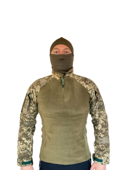 Тактическая рубашка Убакс теплая с длинным рукавом САПСАН р M цвет хаки и саржа пиксель Украина
