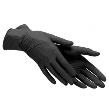 Нитриловые перчатки Mercator Nitrylex Black размер M черные (50 пар)