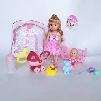 Кукла ToyCloud Мама с малышом и аксессуарами LD5402-19D