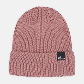 Шапка жіноча утеплена Jack Wolfskin Essential Beanie 1910881-3068 One Size Попелясто-рожева (4064993575026)