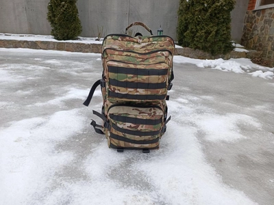 Військовий рюкзак на 60 літрів із системою MOLLE тактичний армійський ЗСУ рюкзак колір мультикам