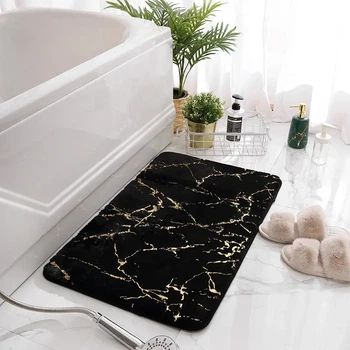 Коврик для ванной комнаты и душа Bathlux 40х60 см мягкий противоскользящий, Черный