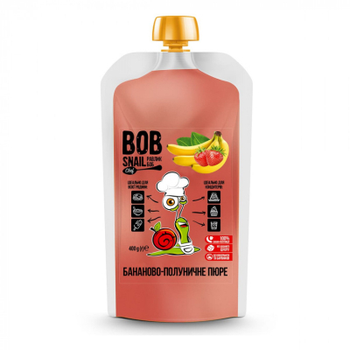 Детское пюре Bob Snail Улитка Боб Банан-Клубника 400 г (1740757)