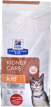 Sucha karma dla kotów z chorobami nerek Hill's PD Kidney k/d z kurczakiem 3kg (052742043760)