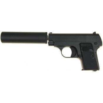 Страйкбольний Пістолет COLT25 з Глушником Метал Чорний