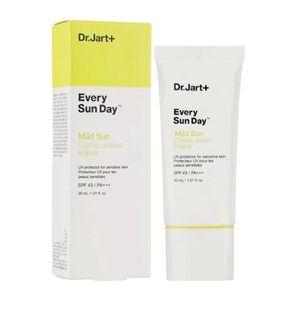 Мягкое солнцезащитное средство Dr.Jart с SPF43 PA+++ Every Sun Day Mild Sun 30 мл 8809724475956
