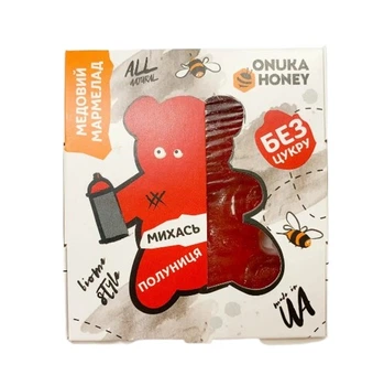 Мармелад натуральний на меду ONUKA HONEY "Михась" (полуниця), 100 г