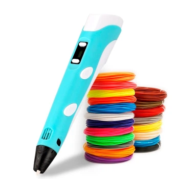 3D ручка 3D Pen-2 с LCD дисплеем Голубая