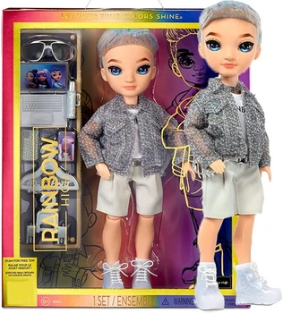 Кукла Rainbow High 5 серия Aidan Russel Purple Boy - Рейнбоу Хай Мальчик Эйден Рассел, с аксессуарами - 583165