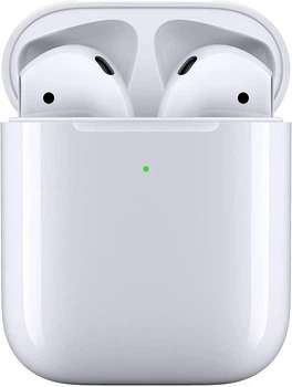 Беспроводные Bluetooth наушники Air (2е поколение) для IOS и Android Вкладыши, Сенсорные, Беспроводная Зарядка, Белые
