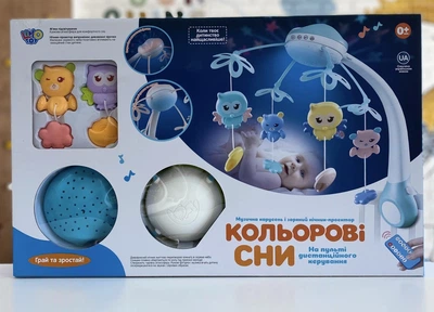 Мобіль на ліжечко Limo Toy 0006 музичний з проектором, синій