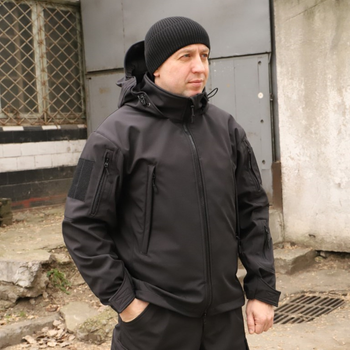 Тактична куртка Softshell. Куртка Софтшелл Haunt-Hanter. Розмір 60 чорний (0016К-1)