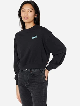 Світшот жіночий Levi's 462058992 XL Чорний з принтом (1159775351)