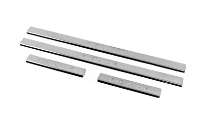 Накладки на пороги Carmos V3 (4 шт, нержавейка) для Nissan NP300 1999-2015 гг