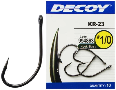 Крючок Decoy KR-23 Black Nickeled 01, 10 шт / уп