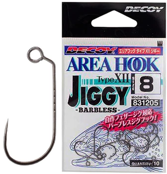 Гачок Decoy AH-12 Area Hook Jiggy 08, 10 шт/уп