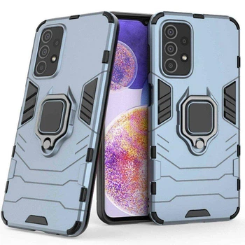 Чохол Iron Ring для Samsung Galaxy A33/A336 бампер протиударний з підставкою Dark Blue