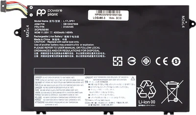 Аккумулятор PowerPlant для ноутбуков Lenovo ThinkPad E480 (01AV445) 11.55В 4000 мА·ч (NB481248)