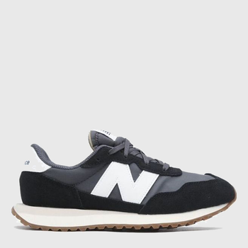 Buty sportowe damskie na platformie do kostki New Balance 237 GS237PF 40 26.1 cm Czarne (5904862457550)