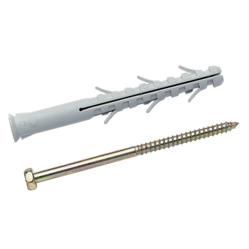 Дюбель з шурупом 10х100 APS-H с ш/г нейлон М Steelfix 3 шт (058370)