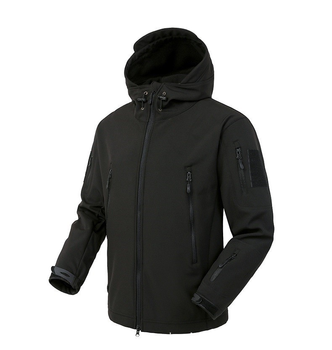 Куртка / вітровка тактична Softshell black (чорний) софтшелл Розмір S
