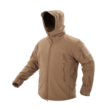 Куртка / ветровка тактическая Softshell coyote (койот) софтшелл Размер XXXL