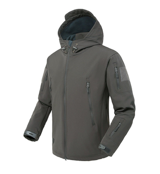 Куртка / ветровка тактическая Softshell grey (серый) софтшелл Размер 5XL