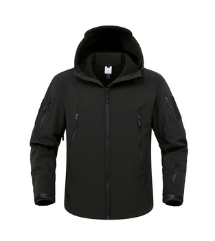 Куртка / вітровка тактична Softshell black (чорний) софтшелл Розмір 5XL
