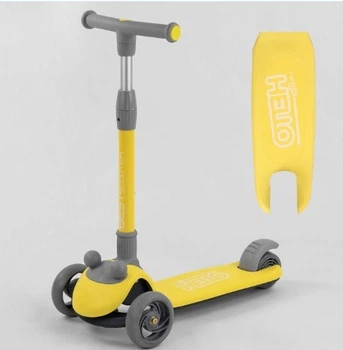Самокат трехколесный D-0449 Best Scooter, складной алюминиевый руль, 3 колеса PU со светом