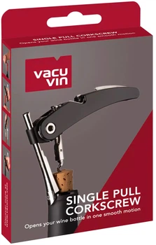 Коркотяг (штопор) Vacu Vin Single Pull Corkscrew Black (68854606)