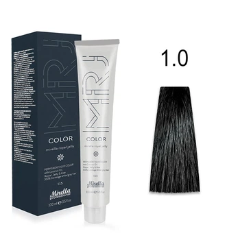 Краска для волос 1.0 черный Royal Jelly Color Mirella 100 мл