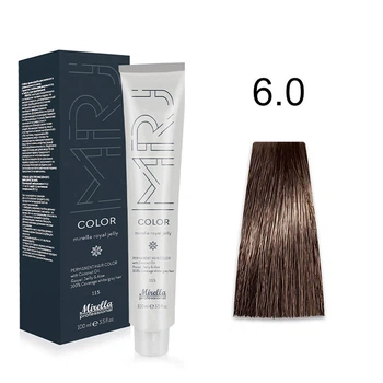 Краска для волос 6.0 темный блондин Royal Jelly Color Mirella, 100 мл